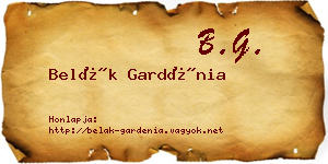Belák Gardénia névjegykártya